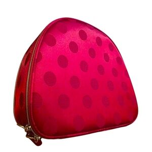 Estee Lauder large Red polka dot Cosmetic Travel Case